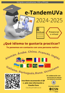 cartel e-TándemUVa 2024 ESPAÑOL